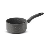 Lagostina Antea Casseruola Fonda con Manico Lungo, Antiaderente, Alluminio, Nero, Diametro 14 cm